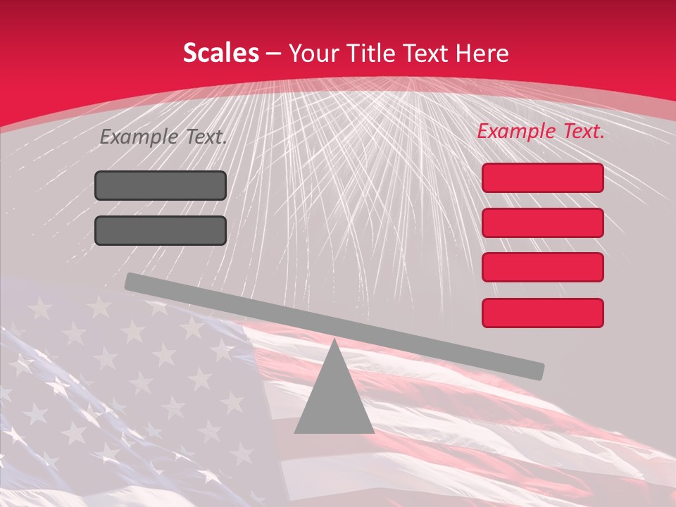 American Flag Fireworks PowerPoint Template