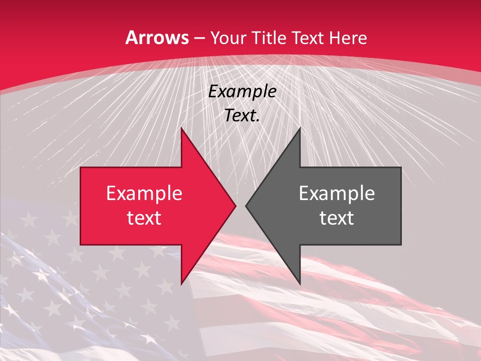 American Flag Fireworks PowerPoint Template