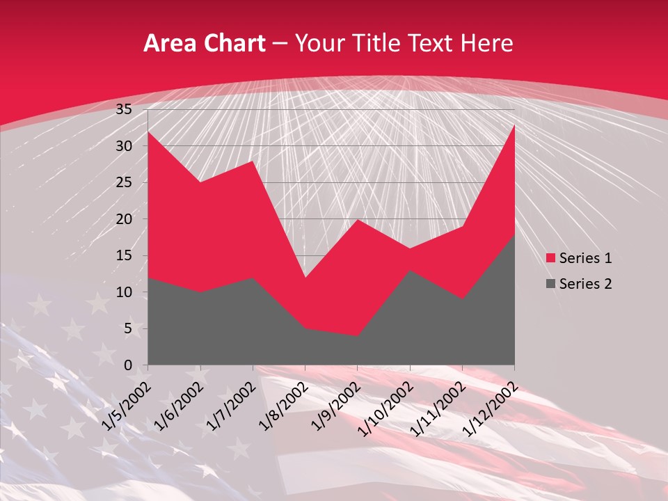 American Flag Fireworks PowerPoint Template