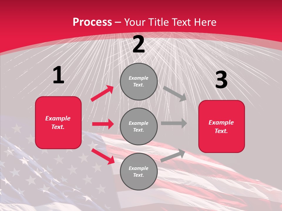 American Flag Fireworks PowerPoint Template