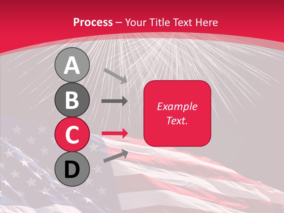 American Flag Fireworks PowerPoint Template