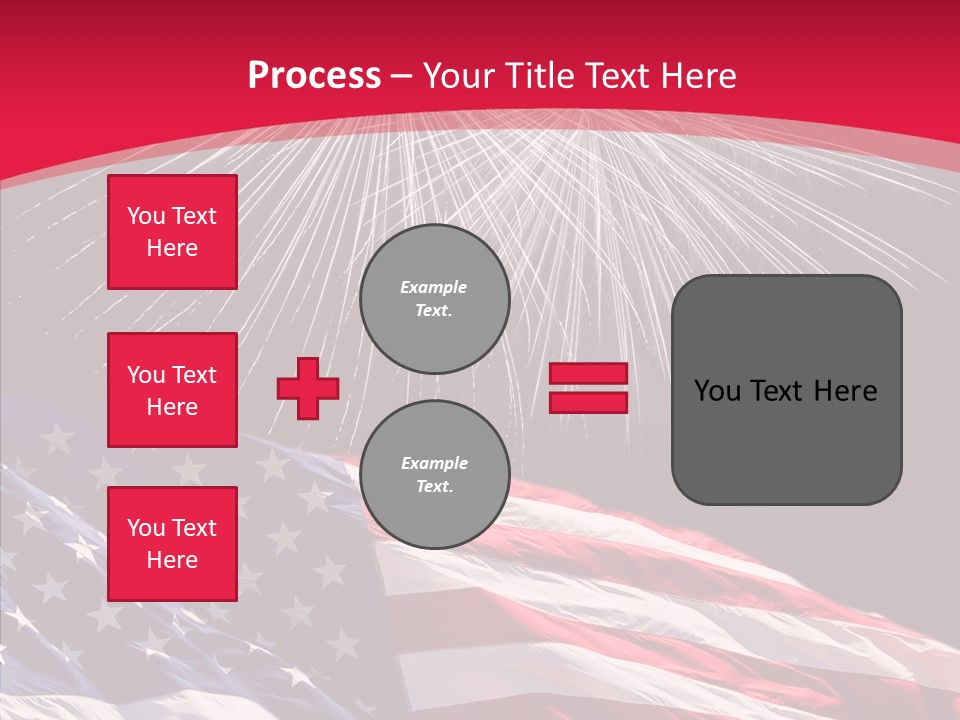 American Flag Fireworks PowerPoint Template