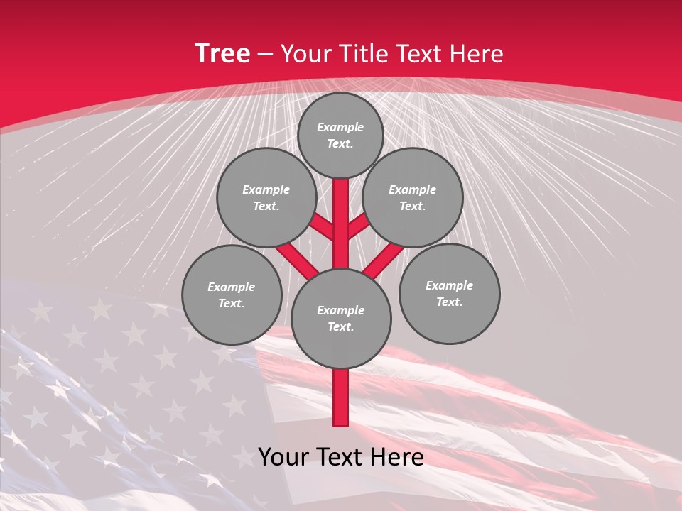 American Flag Fireworks PowerPoint Template