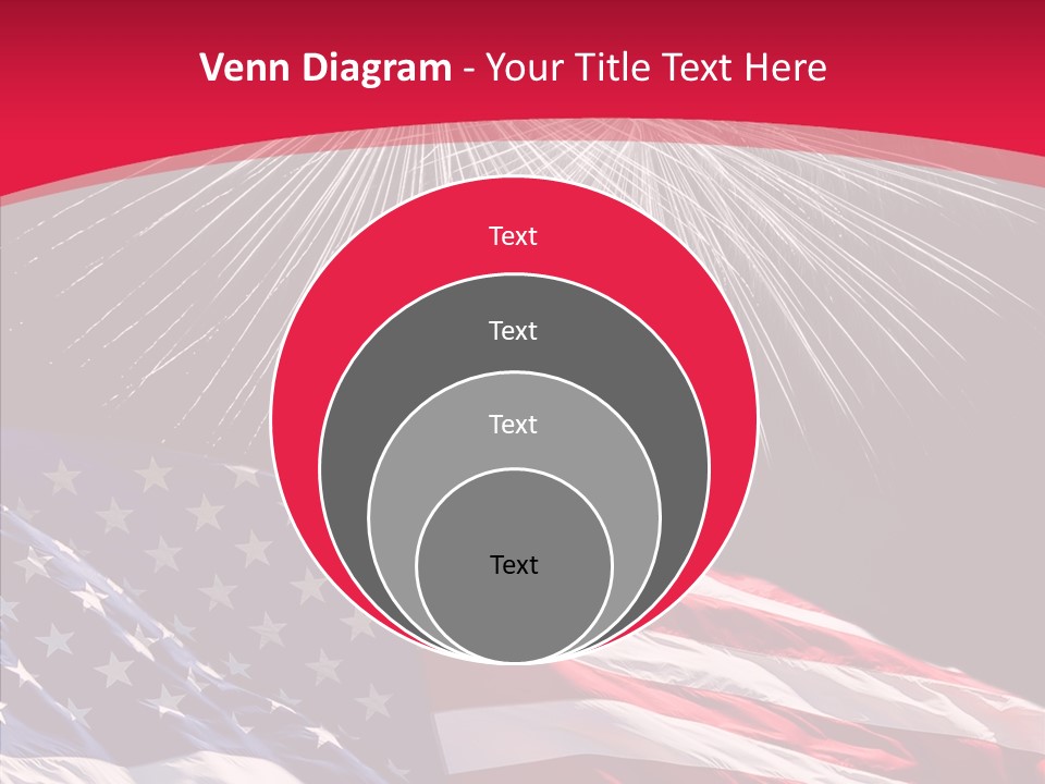 American Flag Fireworks PowerPoint Template