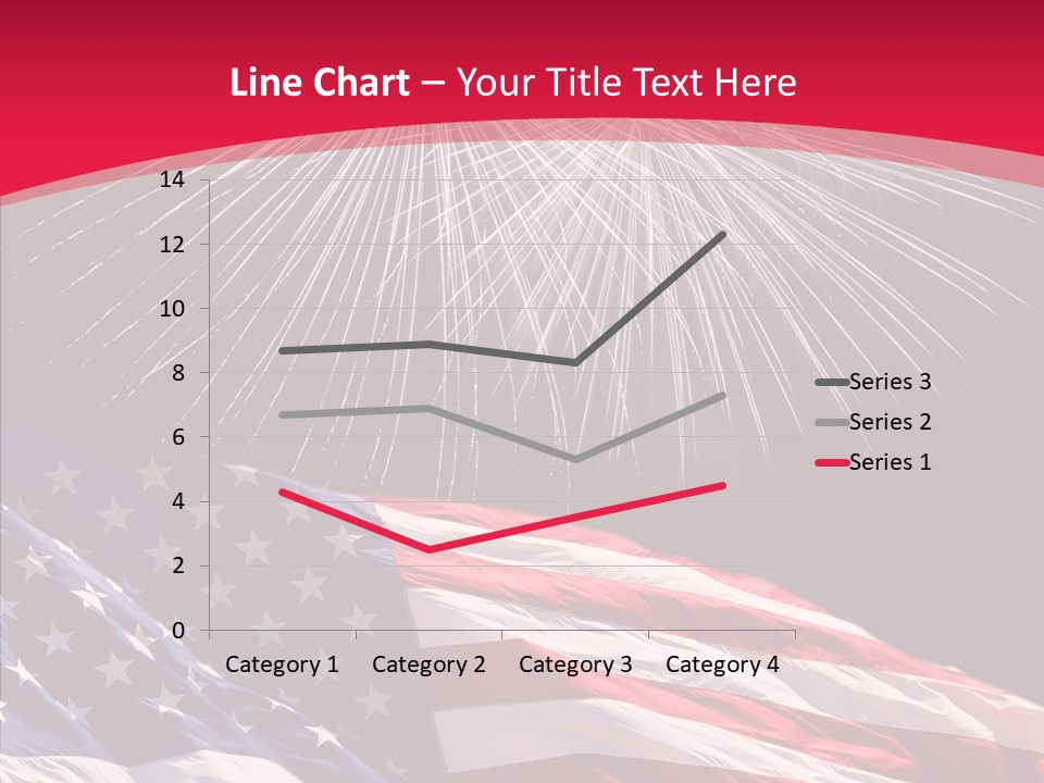 American Flag Fireworks PowerPoint Template