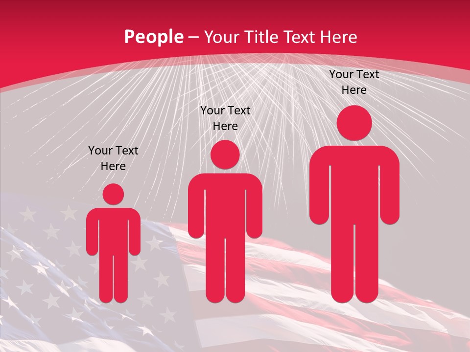 American Flag Fireworks PowerPoint Template