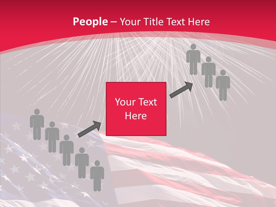 American Flag Fireworks PowerPoint Template