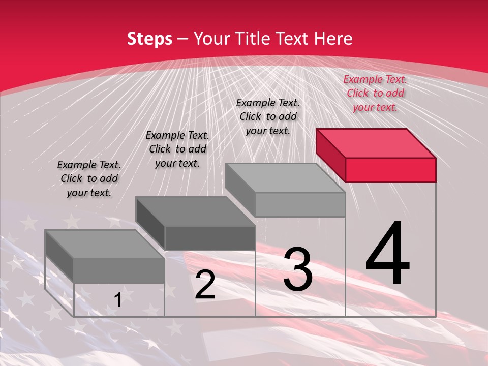 American Flag Fireworks PowerPoint Template