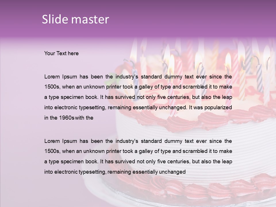 Birthday Cake With Candles PowerPoint Template