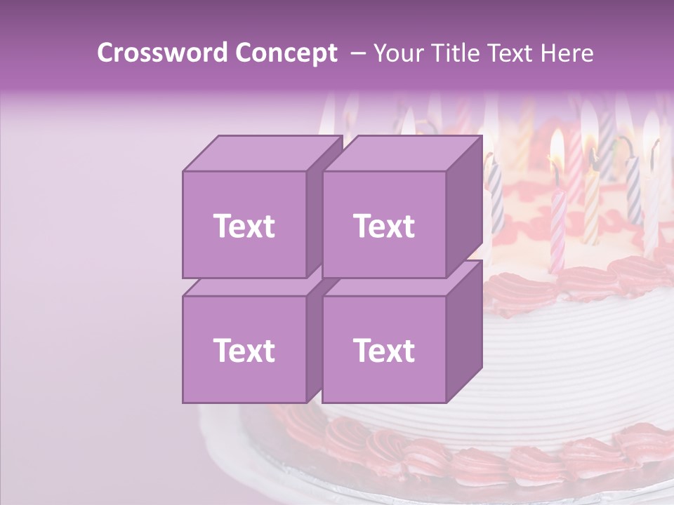 Birthday Cake With Candles PowerPoint Template