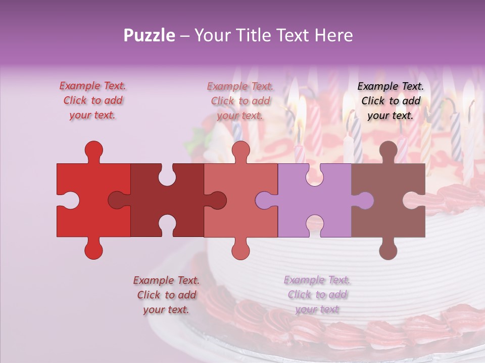 Birthday Cake With Candles PowerPoint Template