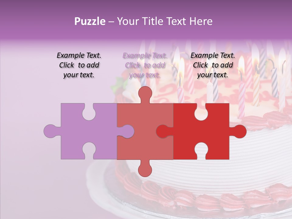 Birthday Cake With Candles PowerPoint Template