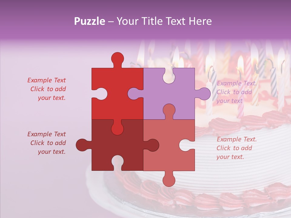 Birthday Cake With Candles PowerPoint Template