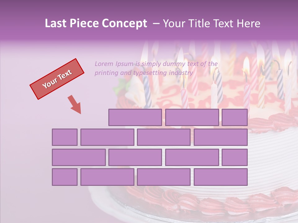Birthday Cake With Candles PowerPoint Template