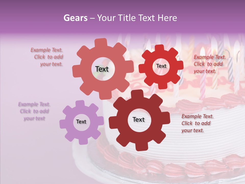 Birthday Cake With Candles PowerPoint Template