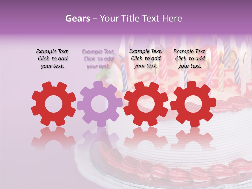 Birthday Cake With Candles PowerPoint Template