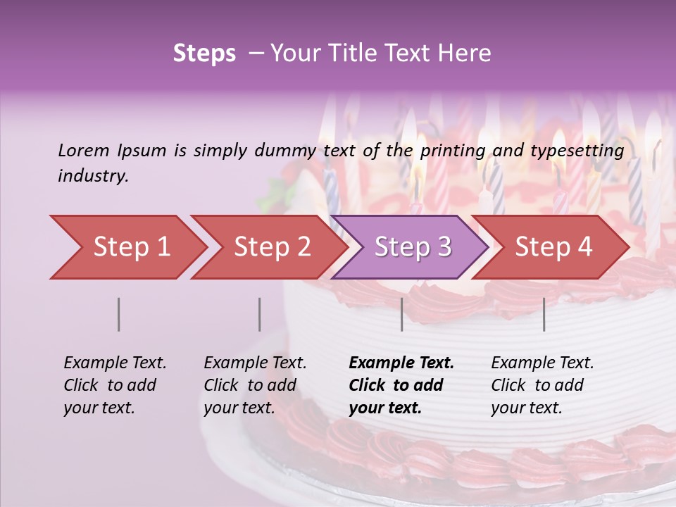 Birthday Cake With Candles PowerPoint Template