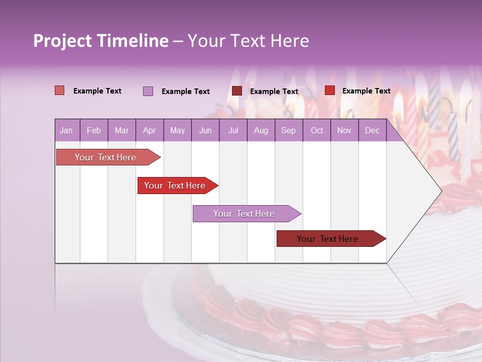 Birthday Cake With Candles PowerPoint Template