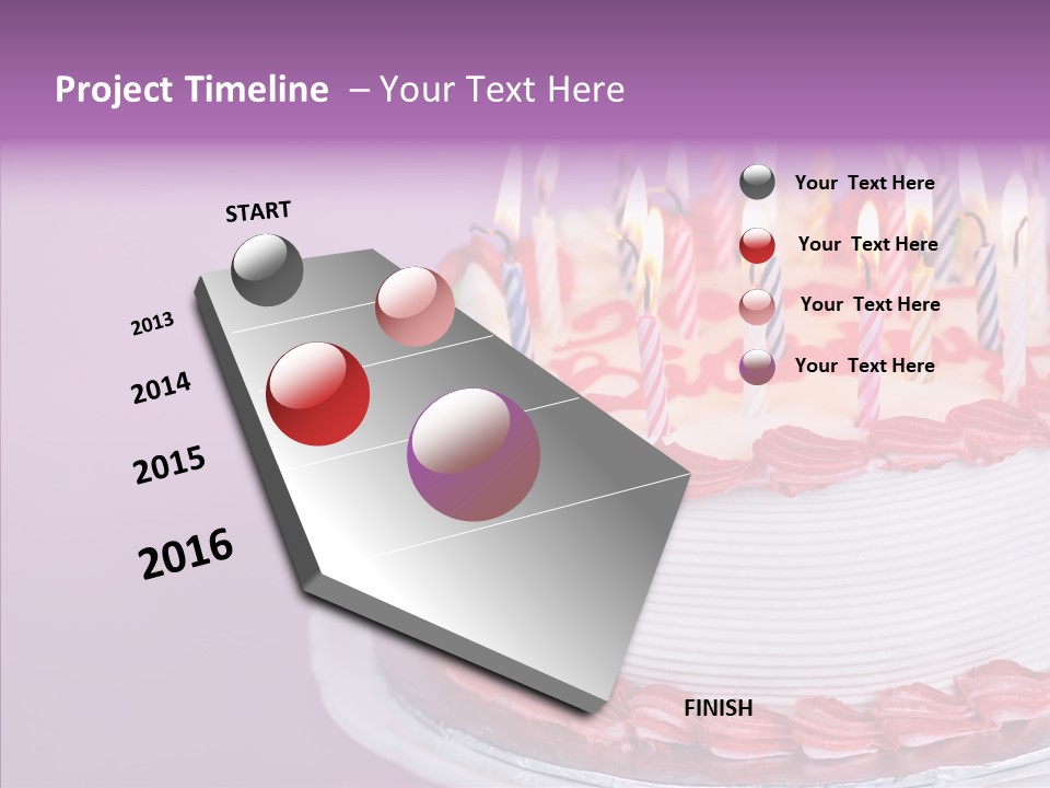 Birthday Cake With Candles PowerPoint Template