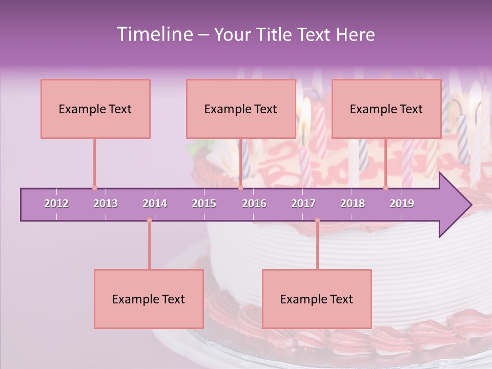 Birthday Cake With Candles PowerPoint Template