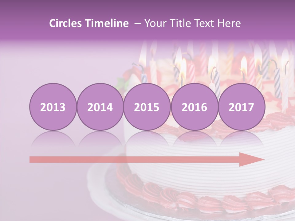 Birthday Cake With Candles PowerPoint Template