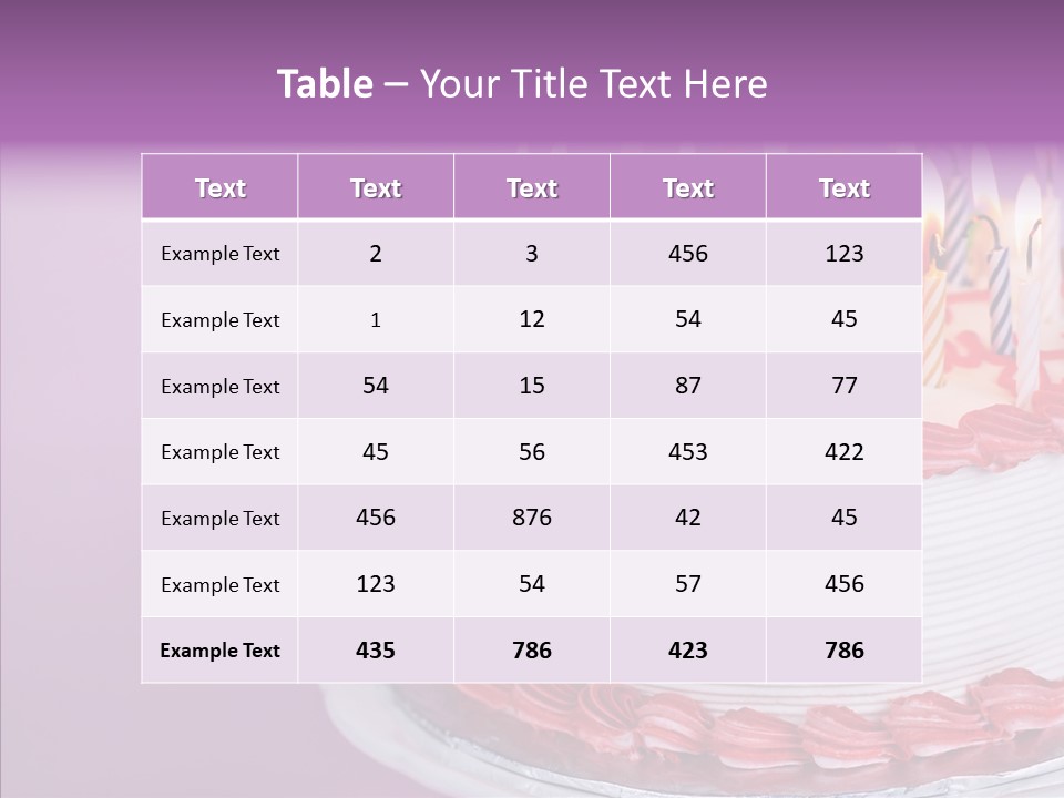 Birthday Cake With Candles PowerPoint Template