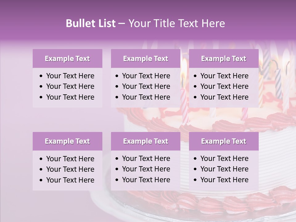 Birthday Cake With Candles PowerPoint Template