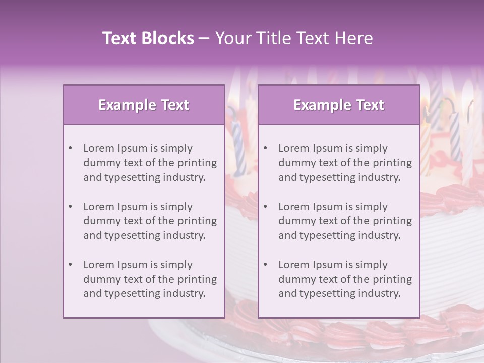 Birthday Cake With Candles PowerPoint Template