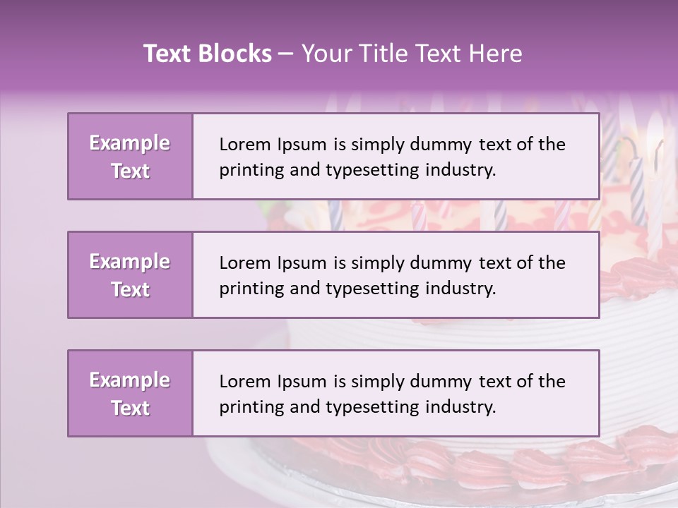Birthday Cake With Candles PowerPoint Template