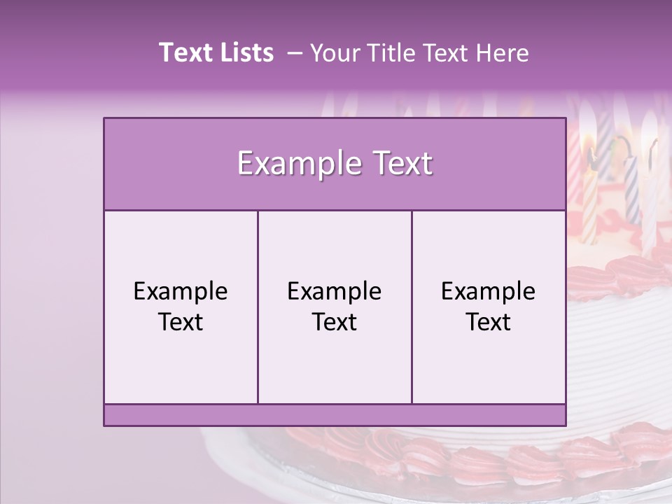 Birthday Cake With Candles PowerPoint Template