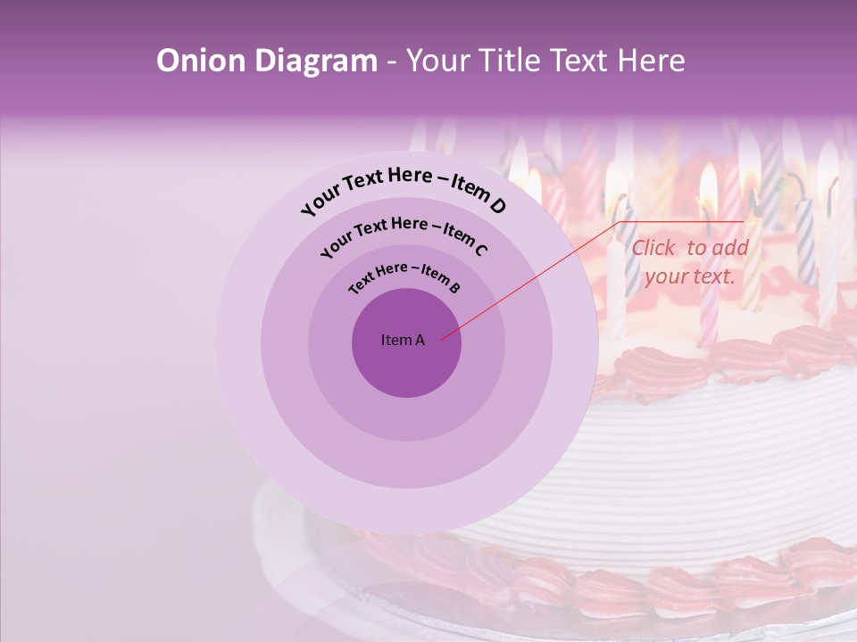 Birthday Cake With Candles PowerPoint Template
