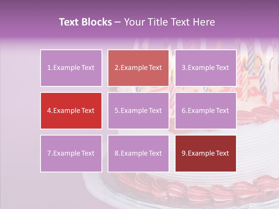 Birthday Cake With Candles PowerPoint Template