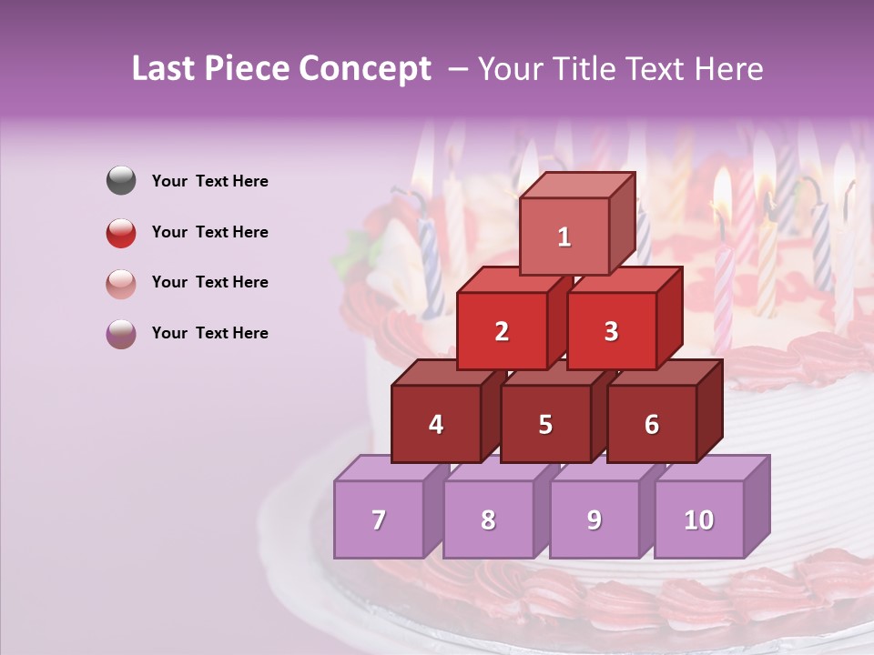 Birthday Cake With Candles PowerPoint Template