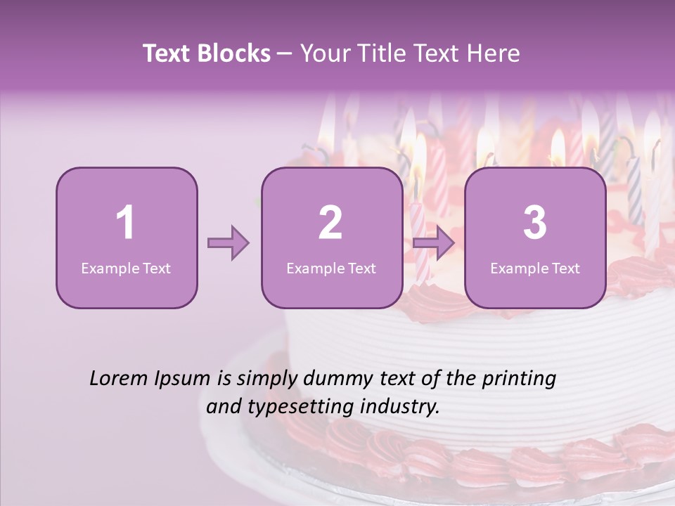 Birthday Cake With Candles PowerPoint Template