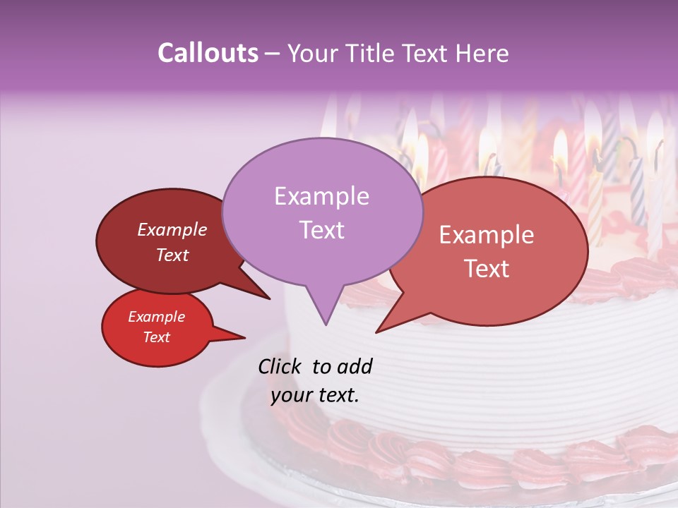 Birthday Cake With Candles PowerPoint Template