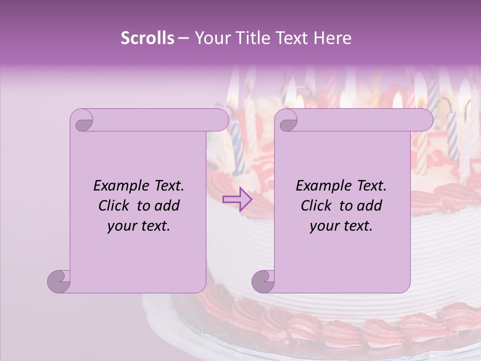 Birthday Cake With Candles PowerPoint Template