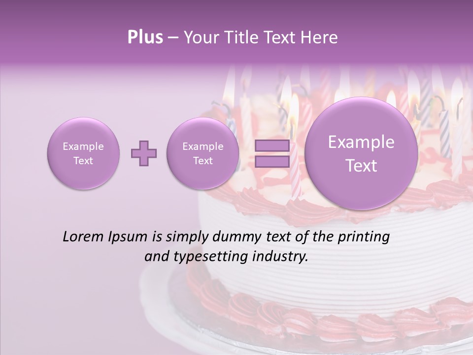 Birthday Cake With Candles PowerPoint Template