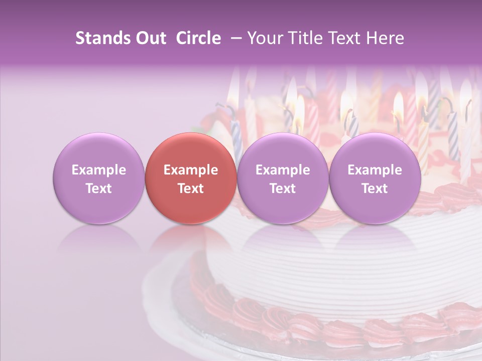 Birthday Cake With Candles PowerPoint Template