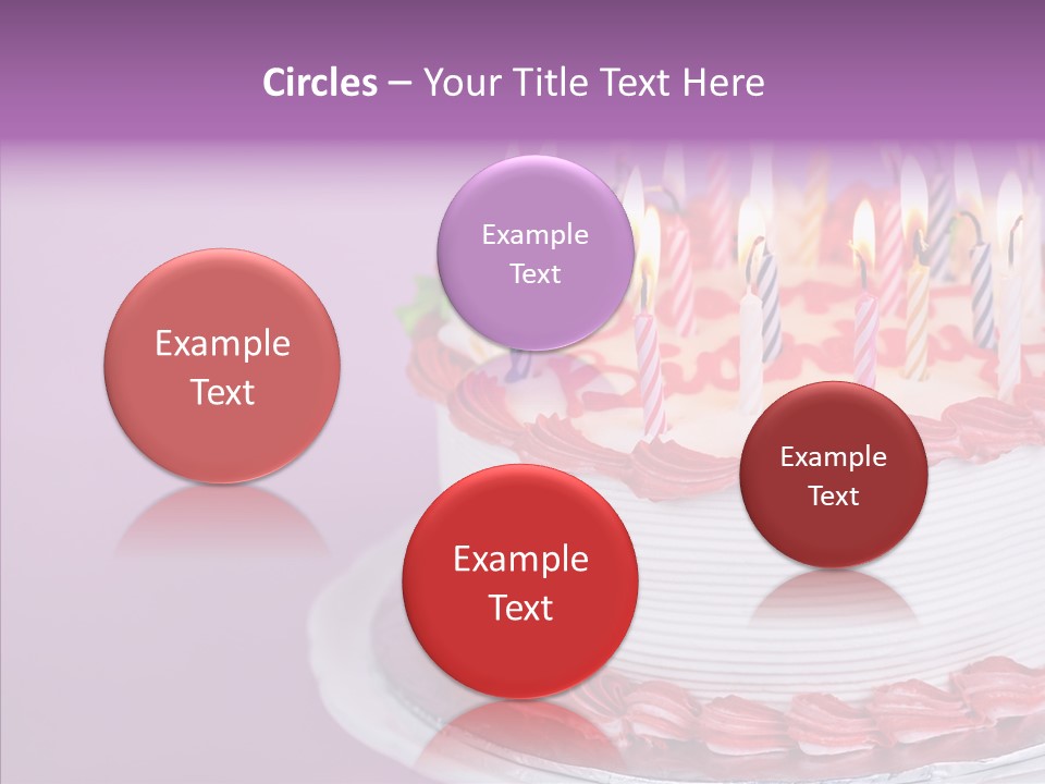 Birthday Cake With Candles PowerPoint Template