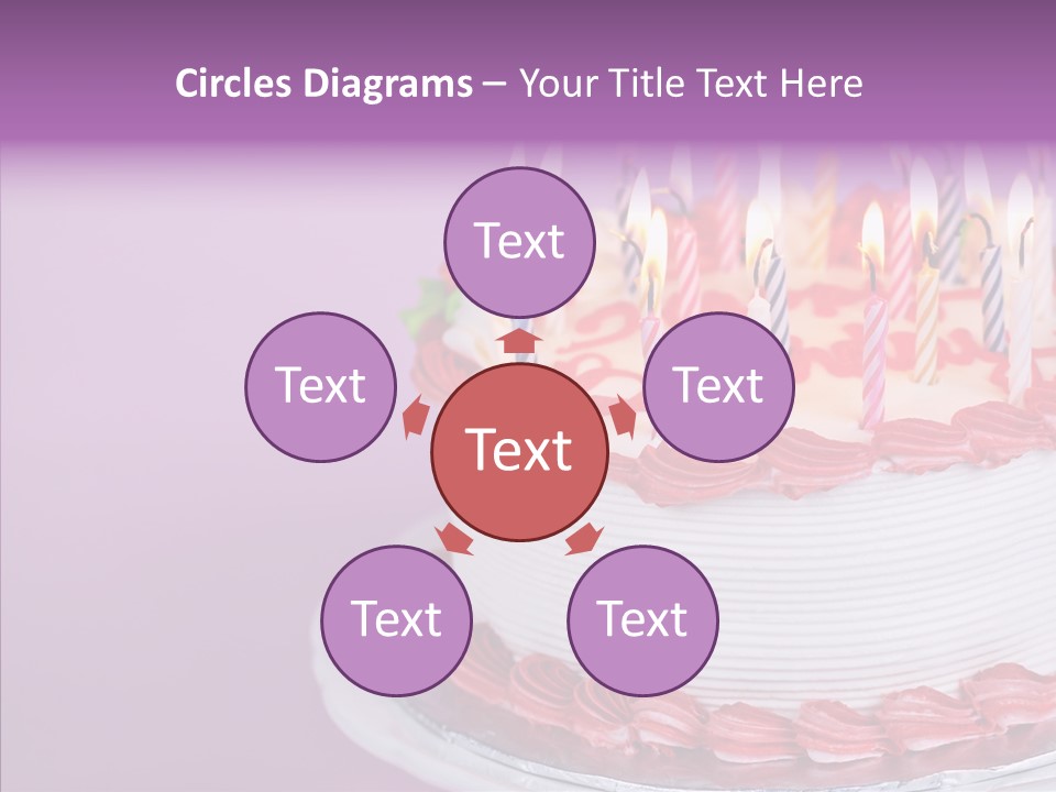 Birthday Cake With Candles PowerPoint Template
