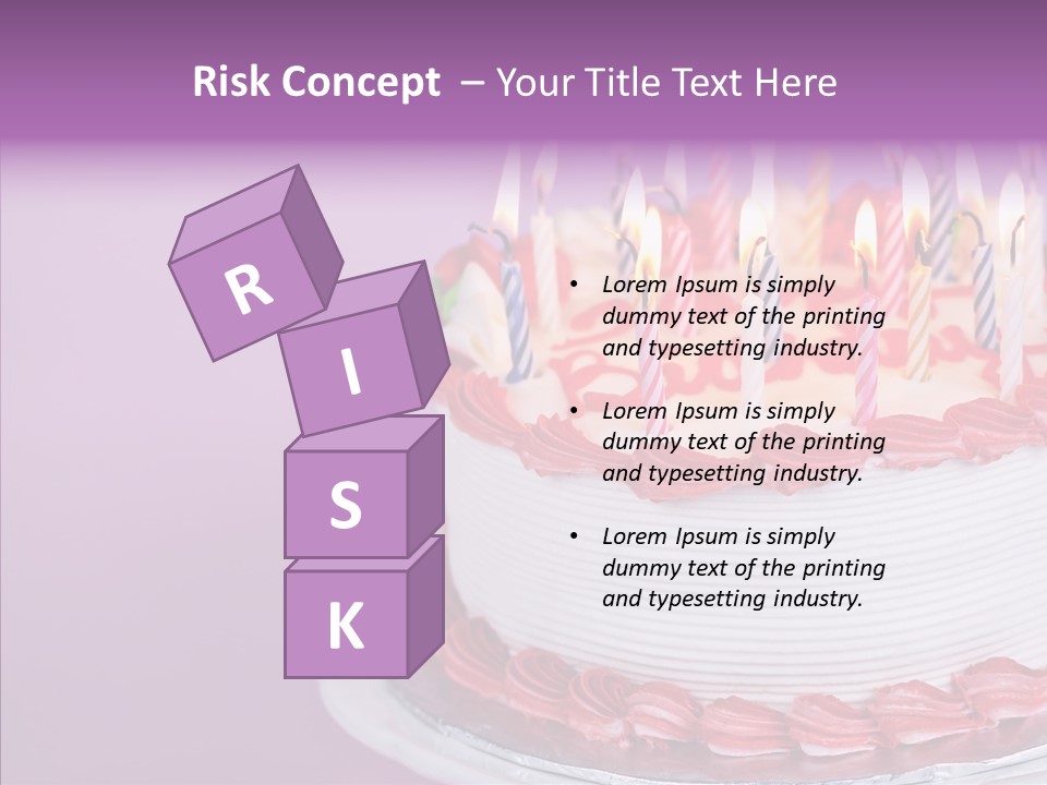 Birthday Cake With Candles PowerPoint Template