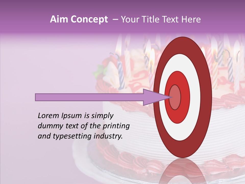 Birthday Cake With Candles PowerPoint Template
