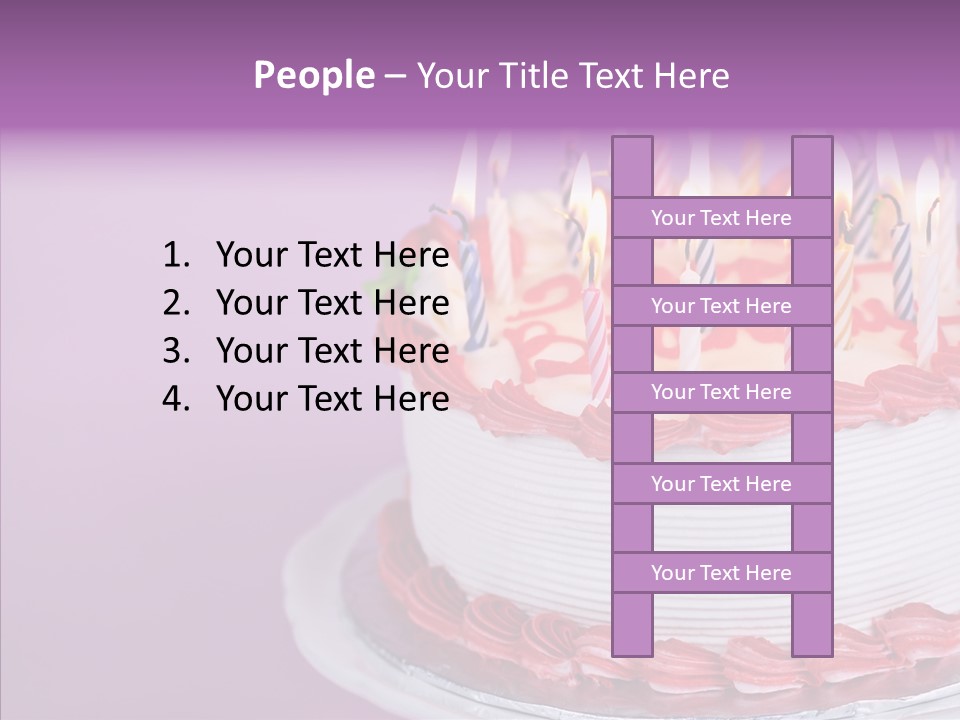 Birthday Cake With Candles PowerPoint Template