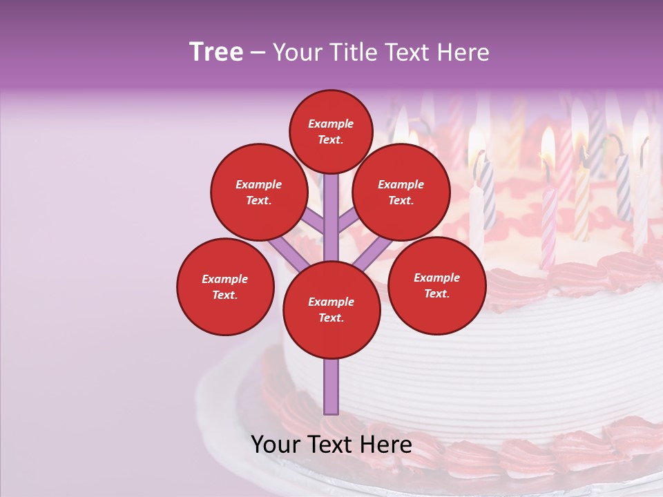 Birthday Cake With Candles PowerPoint Template