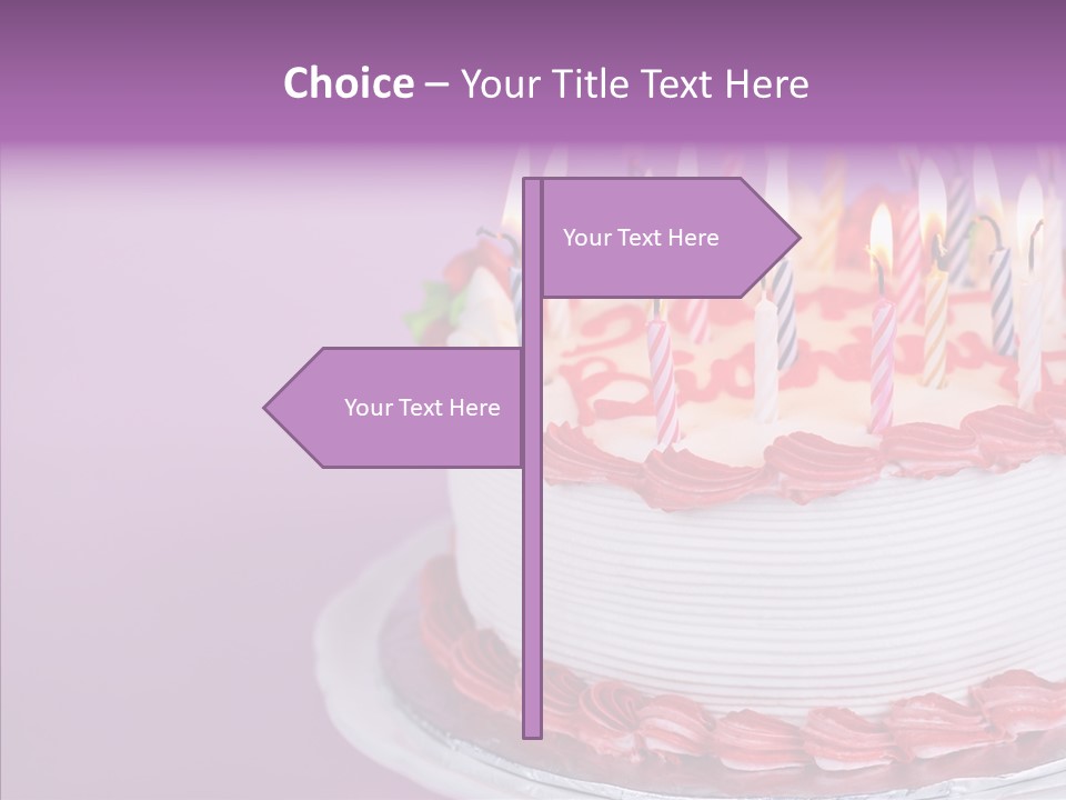 Birthday Cake With Candles PowerPoint Template