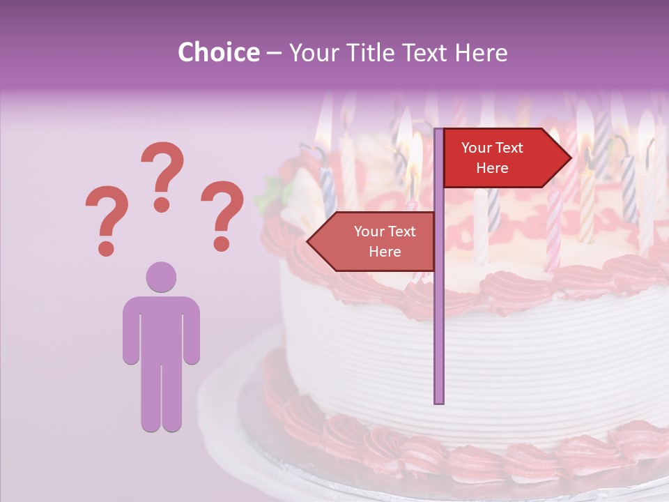 Birthday Cake With Candles PowerPoint Template