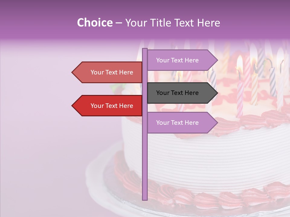 Birthday Cake With Candles PowerPoint Template