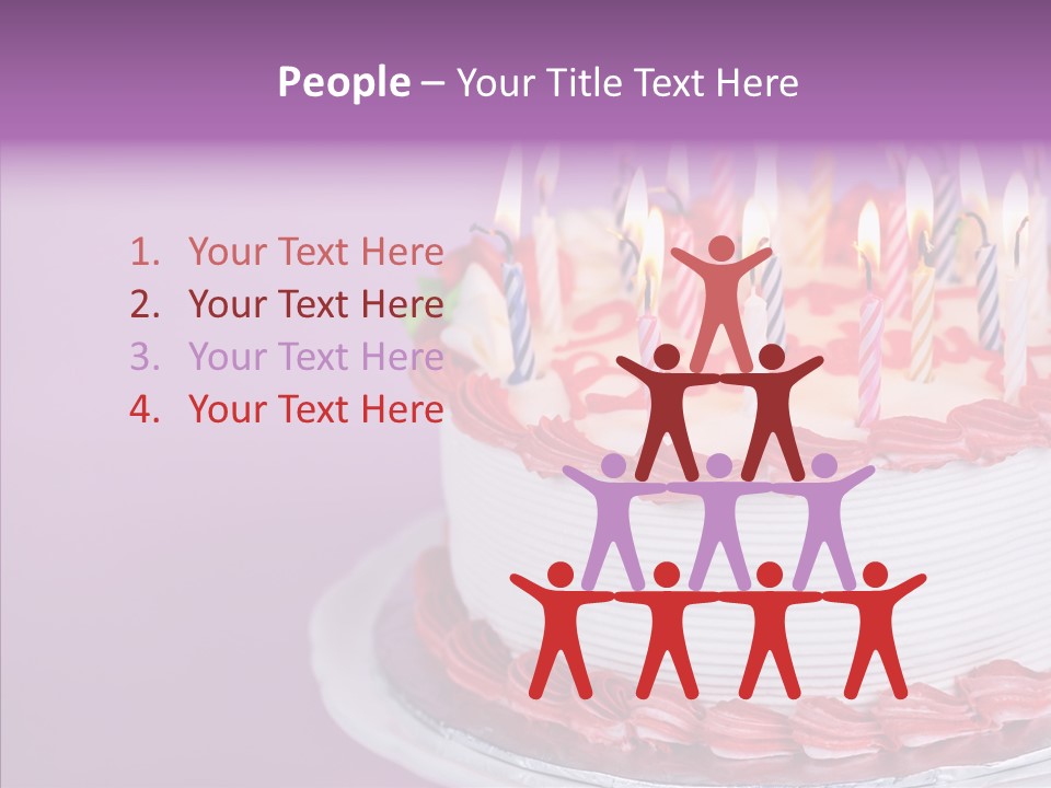 Birthday Cake With Candles PowerPoint Template