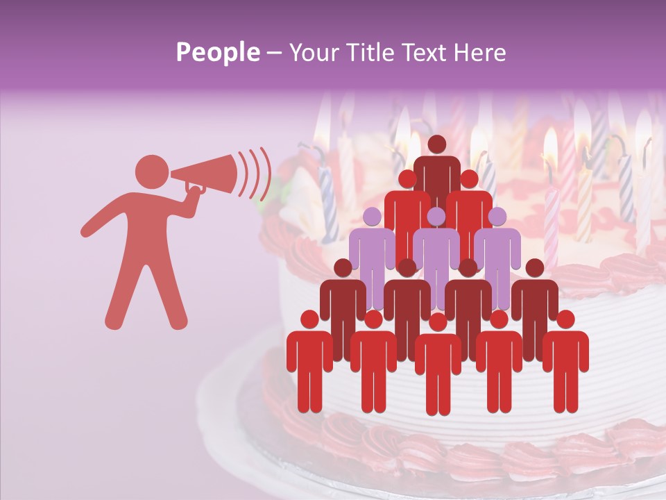 Birthday Cake With Candles PowerPoint Template