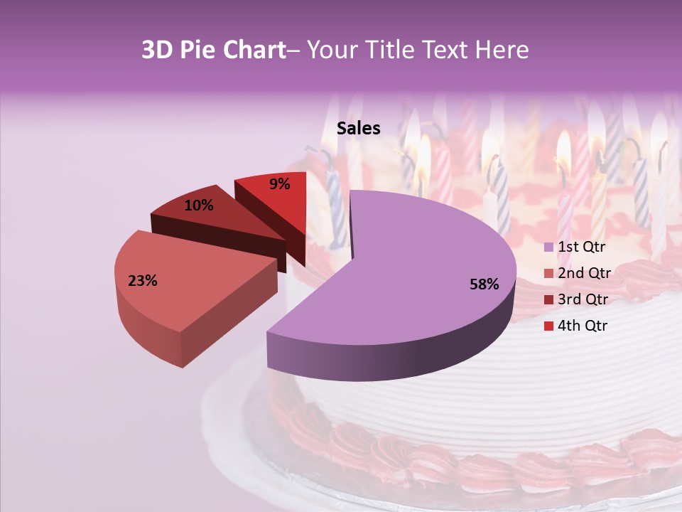Birthday Cake With Candles PowerPoint Template
